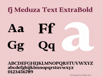 fj Meduza Text ExtraBold Version 1.000图片样张