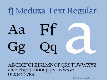fj Meduza Text Regular Version 1.000图片样张