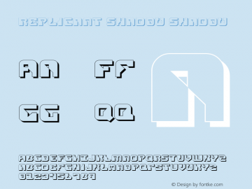 Replicant Shadow Shadow 2 Font Sample