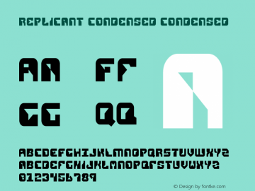 Replicant Condensed Condensed 2 Font Sample