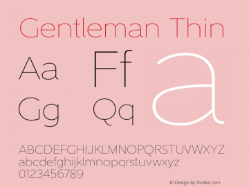 Gentleman-Thin Version 1.000 2013 initial release图片样张