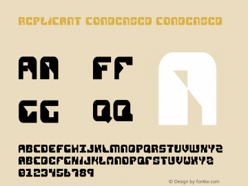 Replicant Condensed Condensed 2 Font Sample