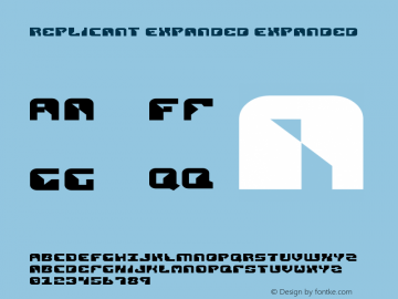 Replicant Expanded Expanded 2 Font Sample