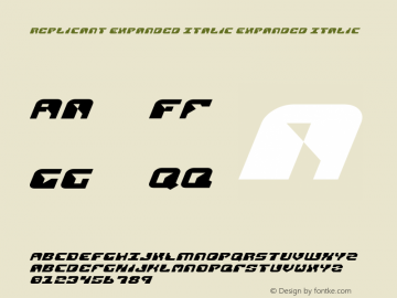 Replicant Expanded Italic Expanded Italic 2图片样张