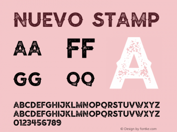 Nuevo Stamp Version 1.002;Fontself Maker 3.1.1图片样张