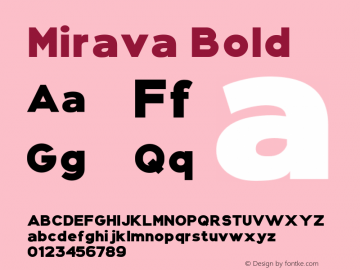 Mirava Bold Version 1.000图片样张