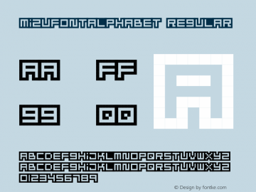 MizuFontAlphabet Regular Version 2.00 Font Sample