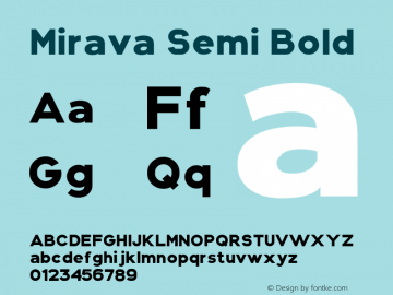 Mirava Semi Bold Version 1.000图片样张