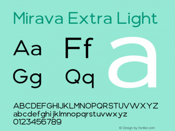 Mirava Extra Light Version 1.000图片样张