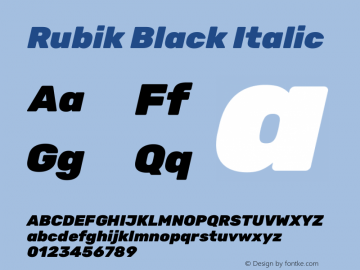 Rubik Black Italic Version 2.102图片样张