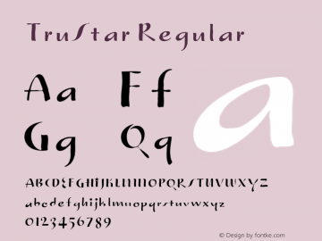 TruStar Regular 001.000 Font Sample