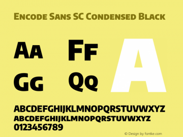 Encode Sans SC Condensed Black Version 3.002图片样张
