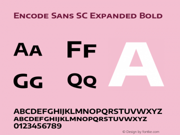 Encode Sans SC Expanded Bold Version 3.002图片样张