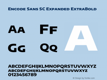 Encode Sans SC Expanded ExtraBold Version 3.002图片样张