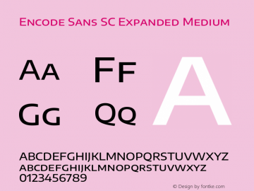 Encode Sans SC Expanded Medium Version 3.002图片样张