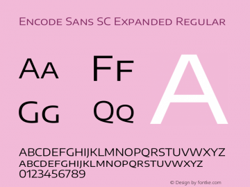 Encode Sans SC Expanded Regular Version 3.002图片样张