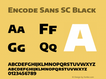 Encode Sans SC Black Version 3.002图片样张