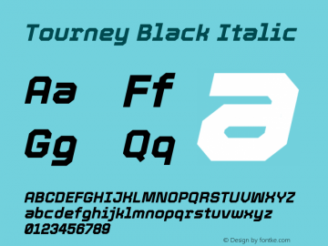 Tourney Black Italic Version 1.015图片样张