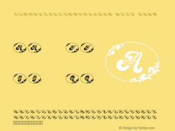 VintageQueenMonogram Deco Fram Version 1.001;Fontself Maker 3.5.0图片样张