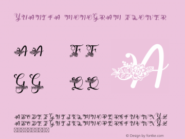 Yuanita Monogram Flower Version 1.001;Fontself Maker 3.5.0图片样张