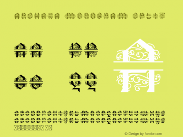 Arshaka Monogram Split Version 1.001;Fontself Maker 3.5.0图片样张