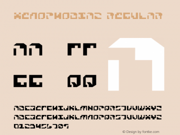 Xenophobia2 Regular 1 Font Sample