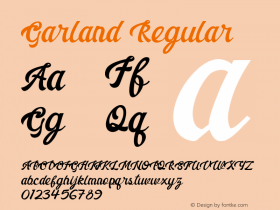 Garland Version 1.002;Fontself Maker 3.5.0图片样张