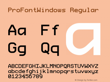 ProFontWindows Regular Macromedia Fontographer 4.1.5 5/11/97 Font Sample