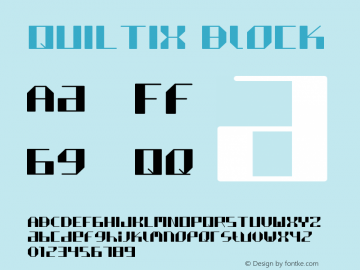 QUILTIX Block Version 1.002;Fontself Maker 2.3.5图片样张