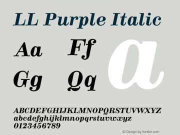 LLPurple-Italic Version 3.000; build 0004图片样张