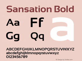 Sansation Bold Version 1.2 Font Sample