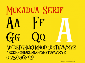 Mukadua Serif 1.000图片样张