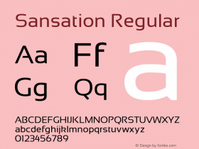 Sansation Regular Version 1.0 Font Sample
