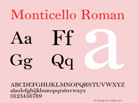 Monticello Roman 1.03图片样张