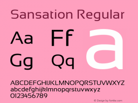 Sansation Regular Version 1.1 Font Sample