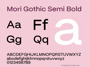 Mori Gothic Semi Bold 1.000图片样张