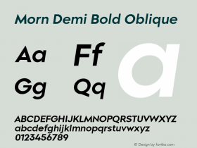 Morn Demi Bold Oblique 1.000图片样张