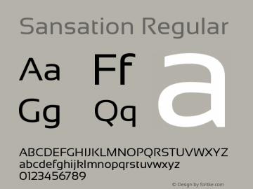 Sansation Regular Version 1.3 Font Sample