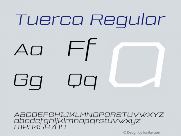 Tuerca Regular Italic Version 1.00图片样张