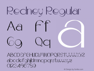 Redney Version 1.00;June 24, 2021;FontCreator 12.0.0.2547 64-bit图片样张