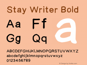 Stay Writer Bold Version 1.002;Fontself Maker 3.0.0图片样张