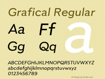 Grafical Regular Italic Version 1.00图片样张