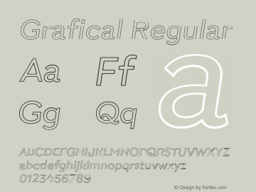 Grafical Regular Outline Italic Version 1.00图片样张
