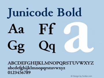 Junicode Bold Version 0.6.12 Font Sample