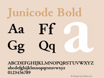 Junicode Bold Version 0.6.13 Font Sample