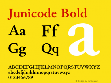 Junicode Bold Version 0.6.15 Font Sample