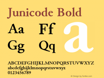 Junicode Bold Version 0.7 Font Sample