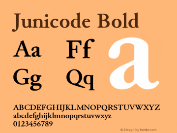 Junicode Bold Version 0.7.1 Font Sample