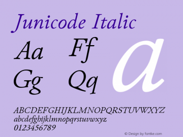 Junicode Italic Version 0.7.6图片样张