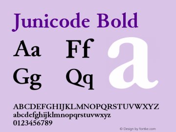 Junicode Bold Version 0.7.6 Font Sample